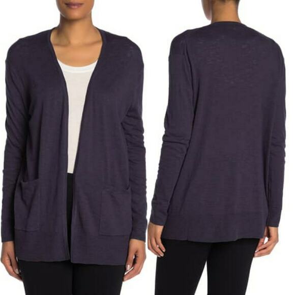 Madewell Oversized Open front plum cardigan size small - Picture 1 of 4